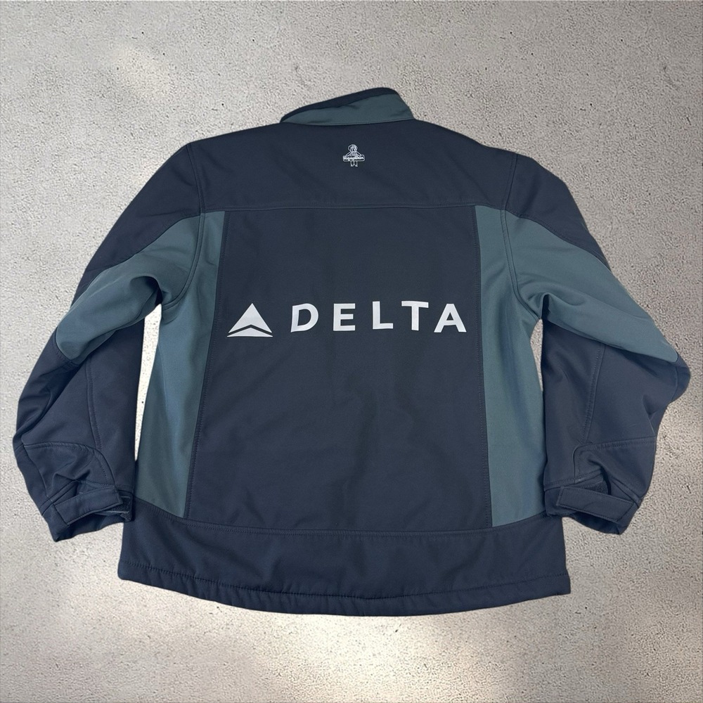 Refrigiwear Delta Airlines Cold Weather Insulated Zip Black Work Jacket Mens M